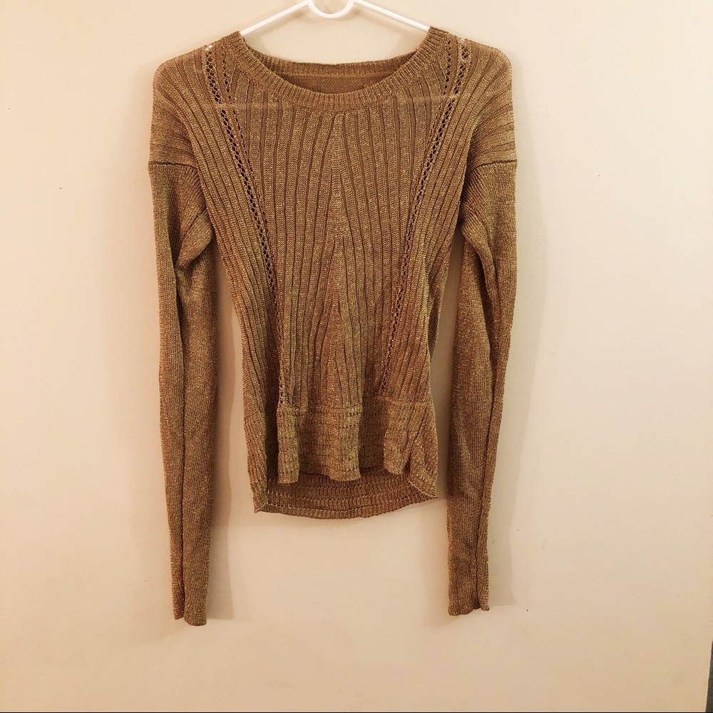 Gold long sleeve shirt
